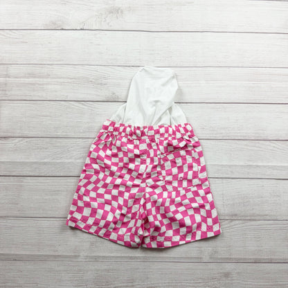 Hanna Andersson Pink White Checked Swim Shorts Boys Elastic Waist Upf 50+ 5