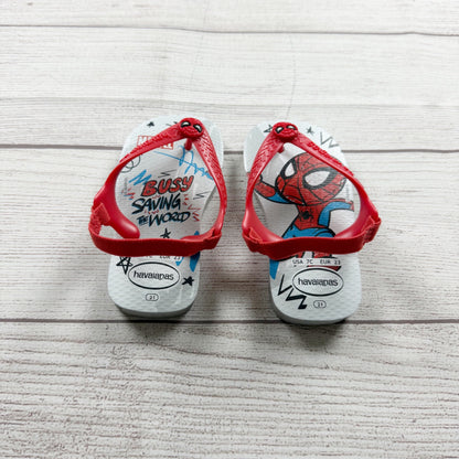 Havaianas Kids SpiderMan Flip Flops Sandals Red Graphic Busy Saving The World 7