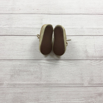 Sperry Baby Boat Shoes Beige Leather Lace Up Durable Sole US 3
