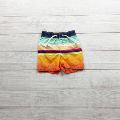 Old Navy Boys Swim Shorts Stripe Pattern 12-18 Months