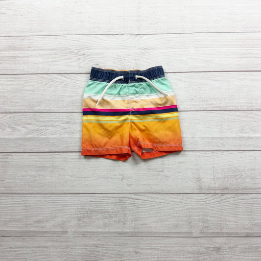 Old Navy Boys Swim Shorts Stripe Pattern 12-18 Months