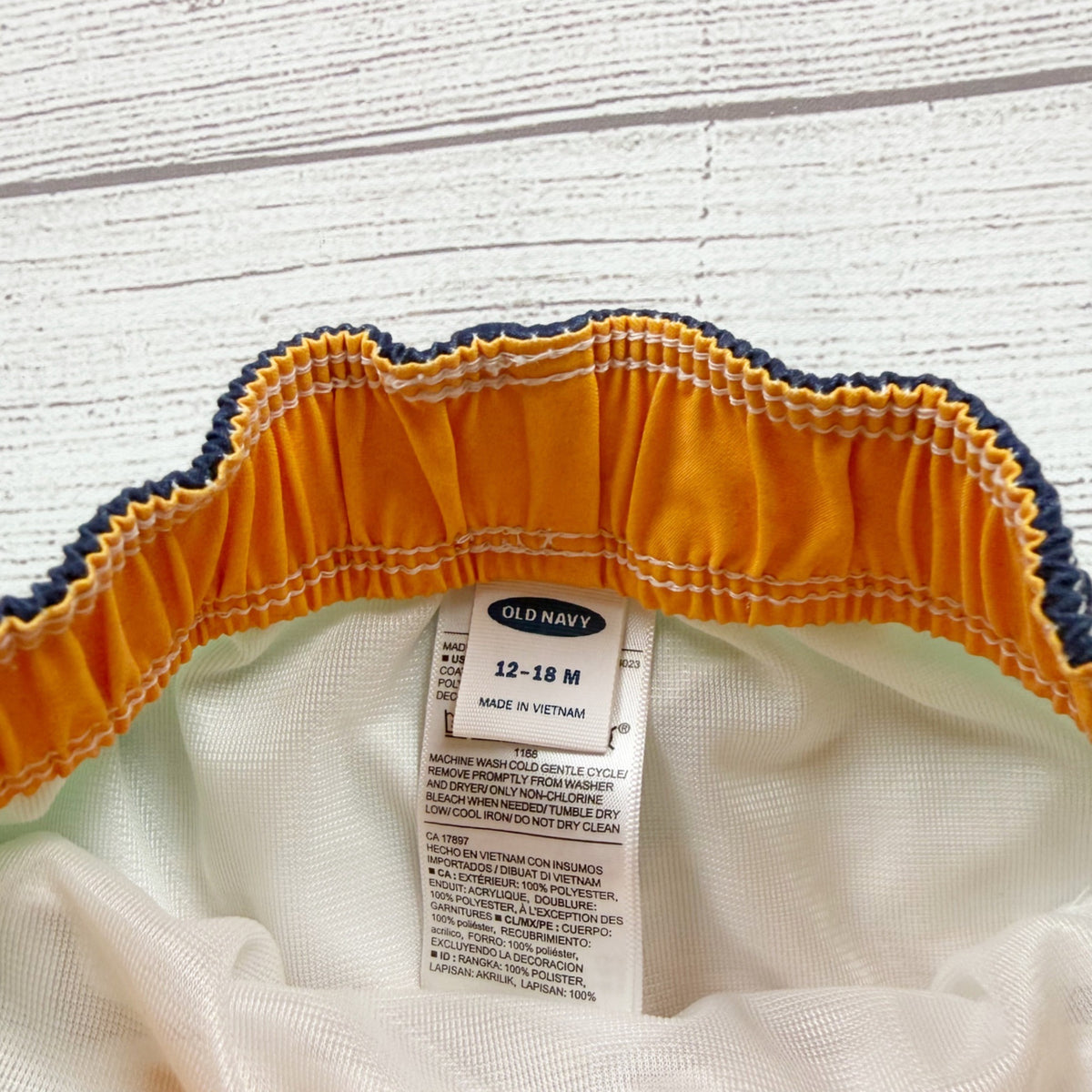 Old Navy Boys Swim Shorts Stripe Pattern 12-18 Months