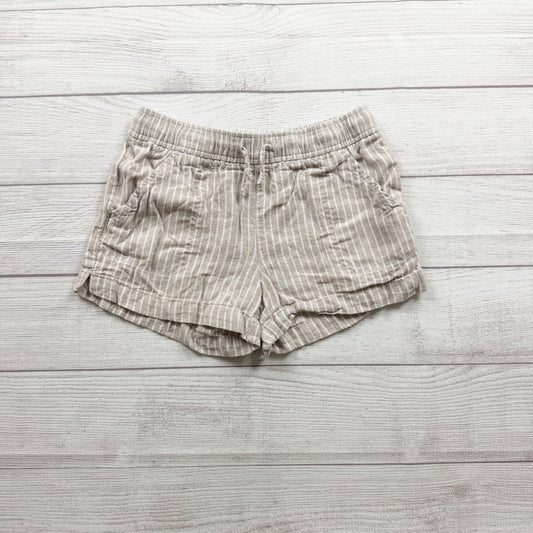 Old Navy Girls Beige Striped Casual Pull On Shorts M 8