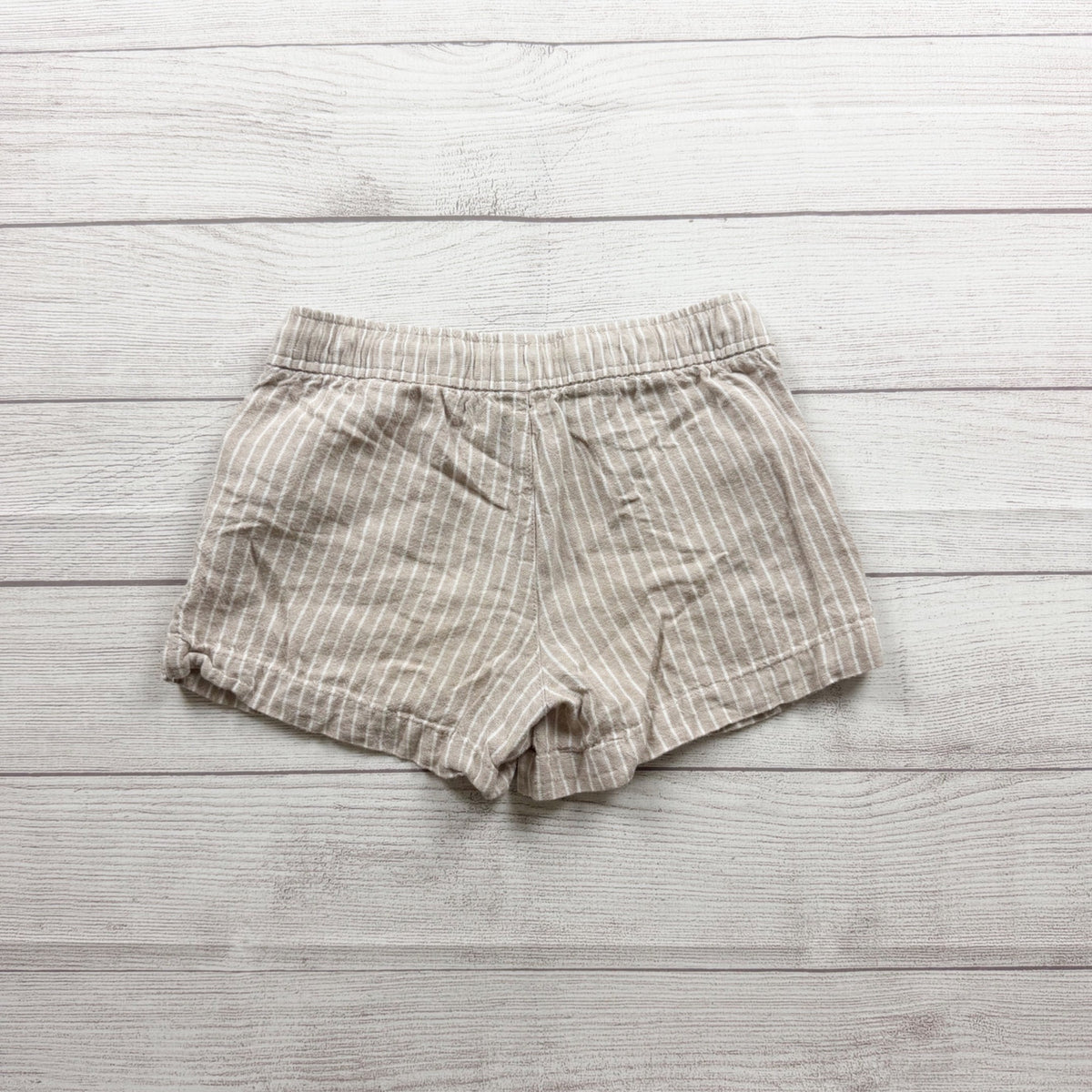 Old Navy Girls Beige Striped Casual Pull On Shorts M 8