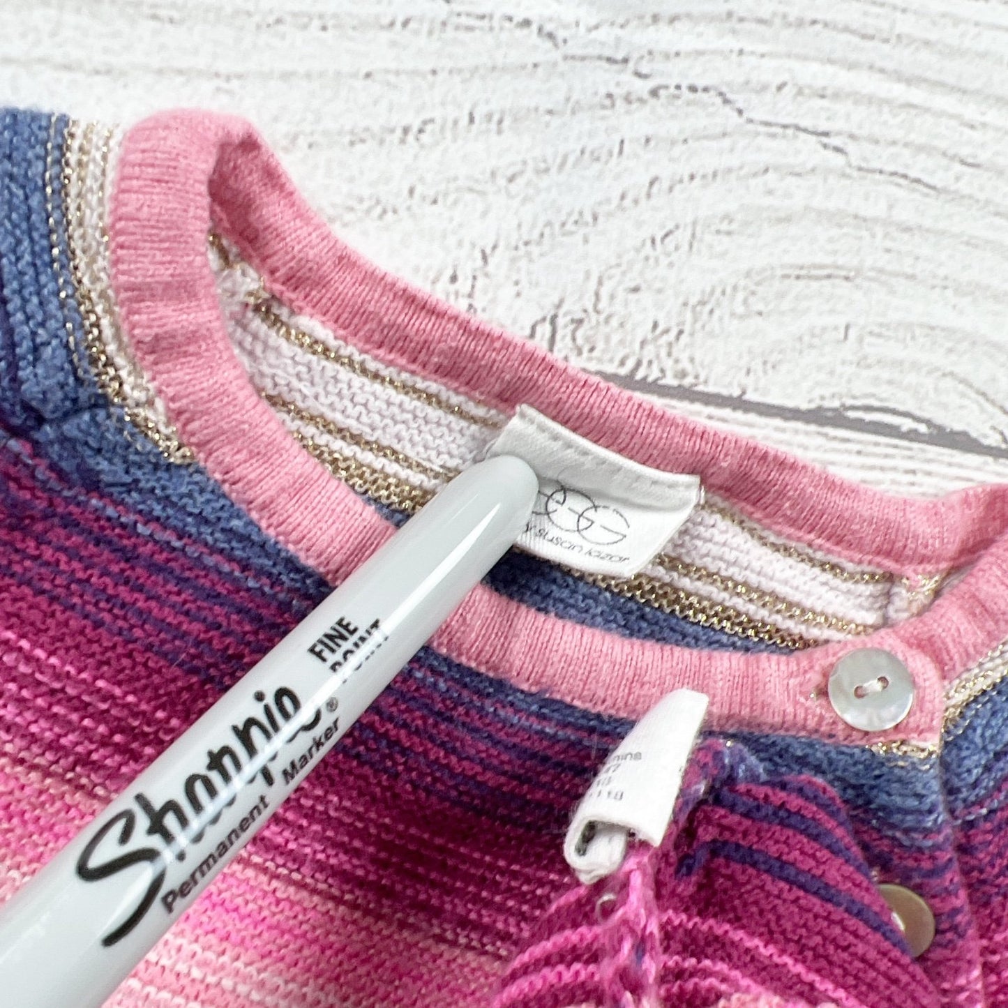 Egg Striped Knit Long Sleeve Baby Dress Pink Toddler Outfit 12-18 Months