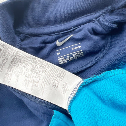 Nike Baby One-Piece Zip-Up Romper Jumpsuit Swoosh Logo Footless 3-6 Months