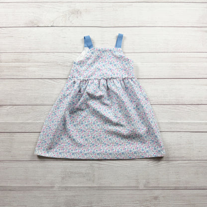 Zara Girls Floral Print Dress Sleeveless Straps 4-5 110