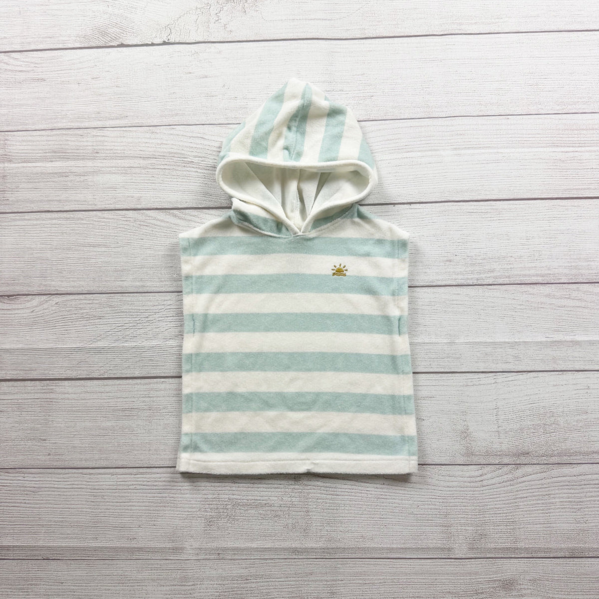 Little Co. Baby Stripe Hooded Sleeveless Shirt Swim Cover Up 3-6 Months
