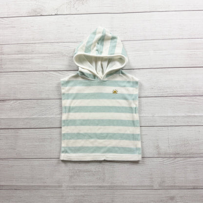 Little Co. Baby Stripe Hooded Sleeveless Shirt Swim Cover Up 3-6 Months