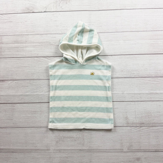 Little Co. Baby Stripe Hooded Sleeveless Shirt Swim Cover Up 3-6 Months