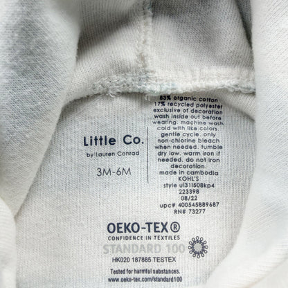 Little Co. Baby Stripe Hooded Sleeveless Shirt Swim Cover Up 3-6 Months