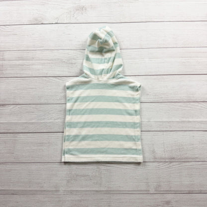 Little Co. Baby Stripe Hooded Sleeveless Shirt Swim Cover Up 3-6 Months