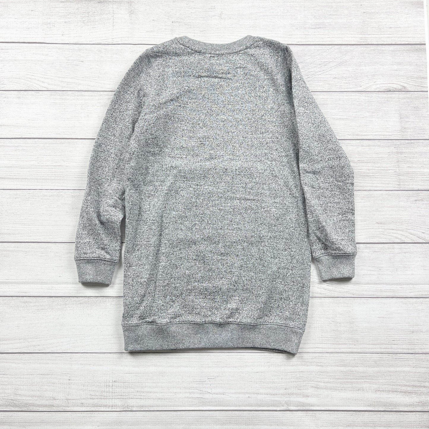 Roots Kids Heathered Gray Sweatshirt Dress Beaver Logo Kangaroo Pocket XL 11-12