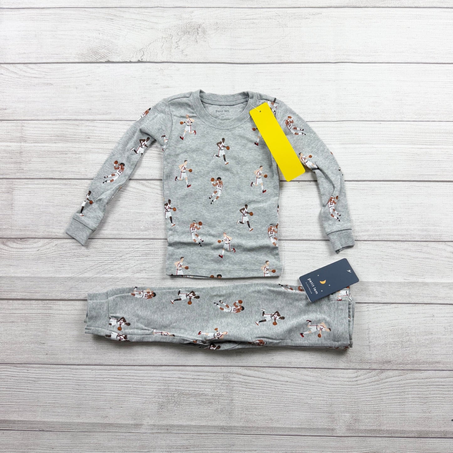 Petit Lem Baby Basketball Print Pajama Set 2pc Long Sleeve NWT 18M
