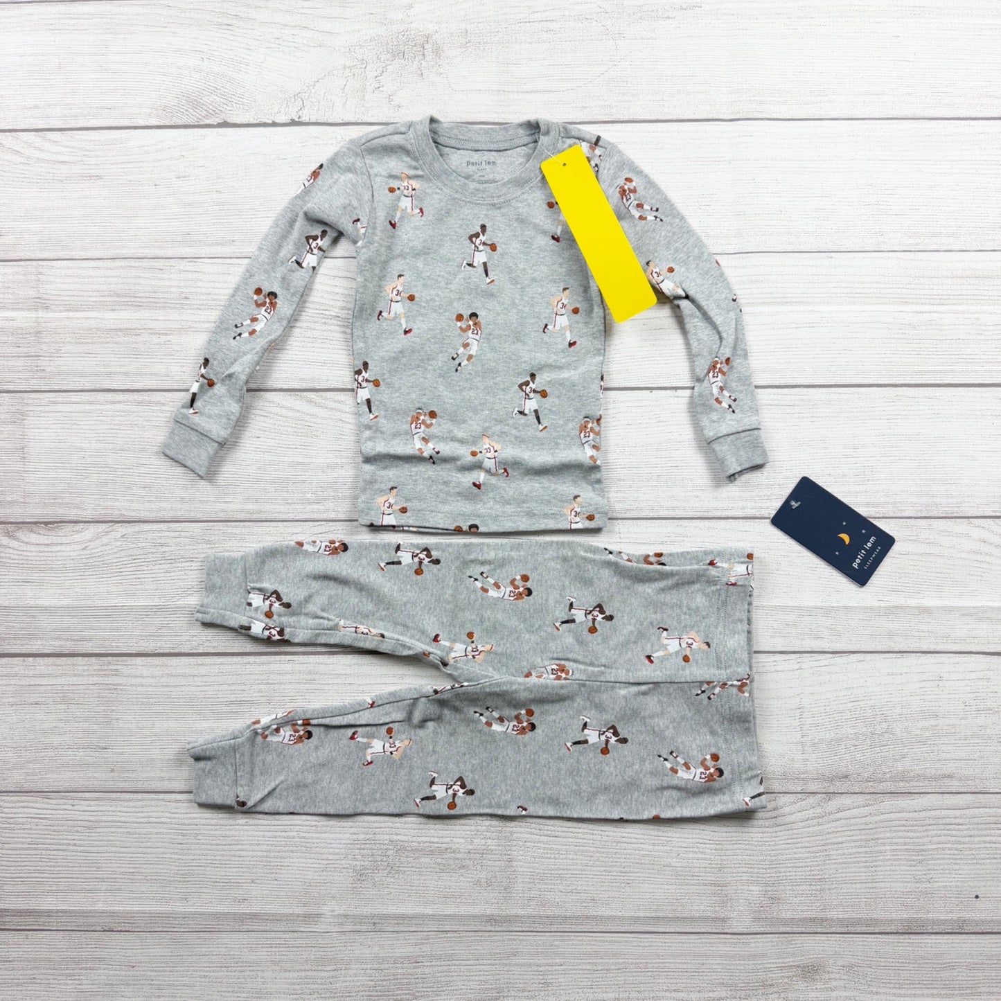 Petit Lem Baby Basketball Print Pajama Set 2pc Long Sleeve NWT 18M
