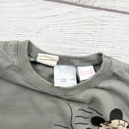 ZARA Disney Collection Mickey Mouse Long Sleeve Shirt Skateboard Graphic Tee 4