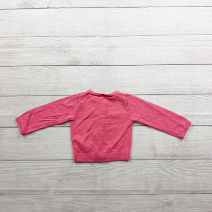 Carter's Pink Button Up Baby Cardigan Lightweight Cotton Long Sleeve 6-9 Months