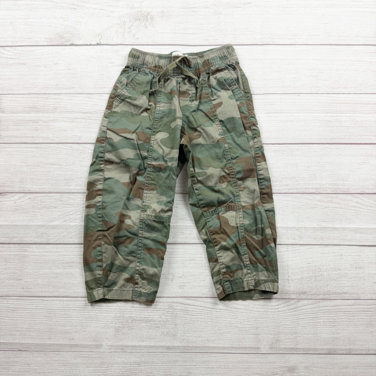 Gap Kids Camouflage Pull On Barrel Pants Elastic Waist XS