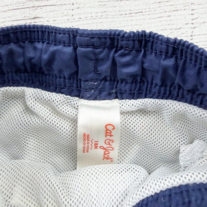 Cat & Jack Baby Boys Shark Print Swim Shorts Mesh Lining Multicolor 12-18 Months