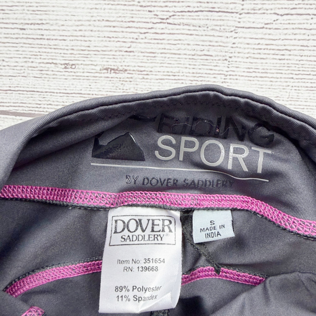 Riding Sport Dover Saddlery Girls Gray Riding Tights Silicone Grip S