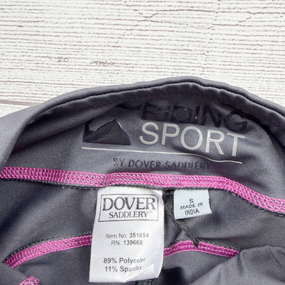 Riding Sport Dover Saddlery Girls Gray Riding Tights Silicone Grip S