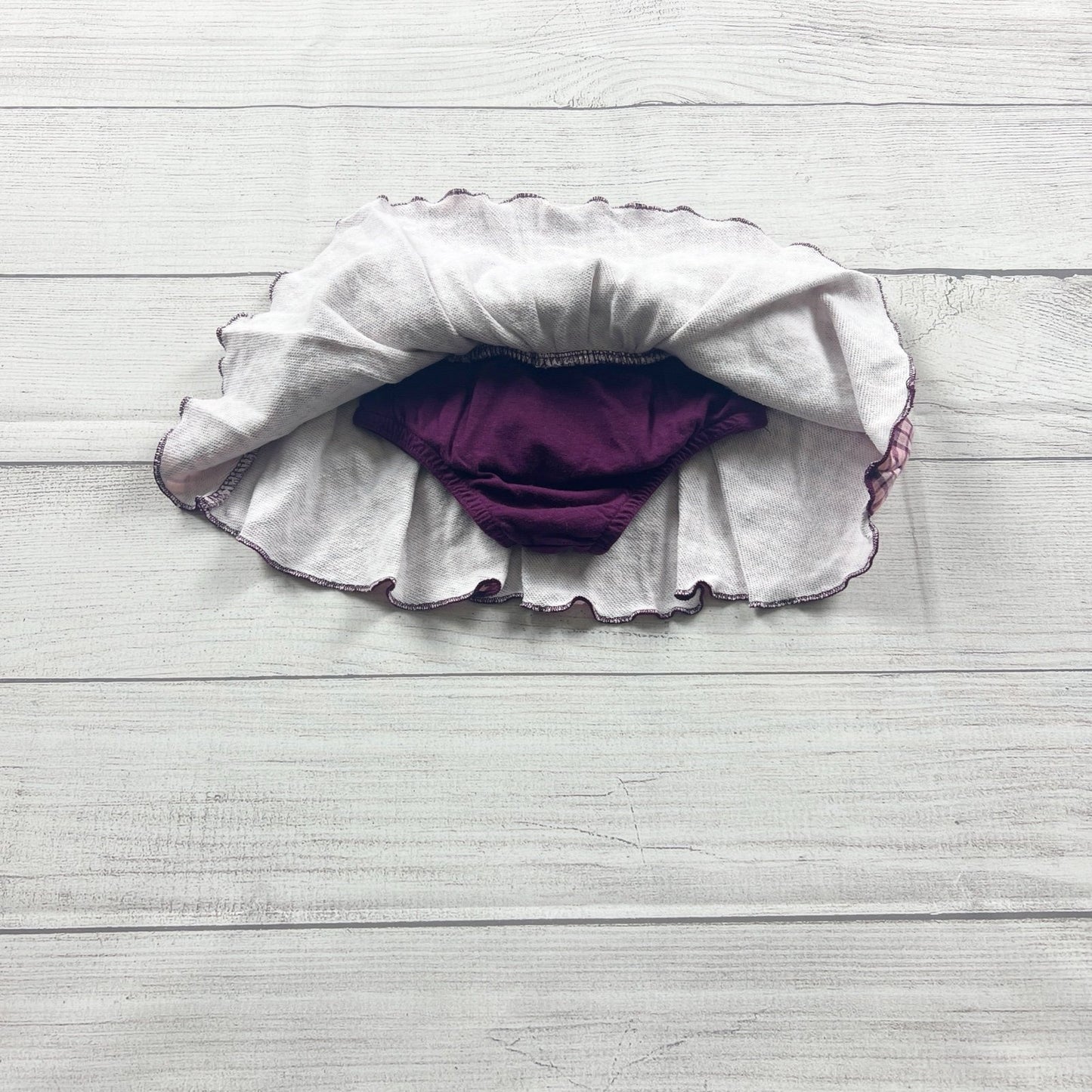 Garanimals Baby Girl Skort Plaid Ruffle Skirt with Built In Shorts 9-12 Months