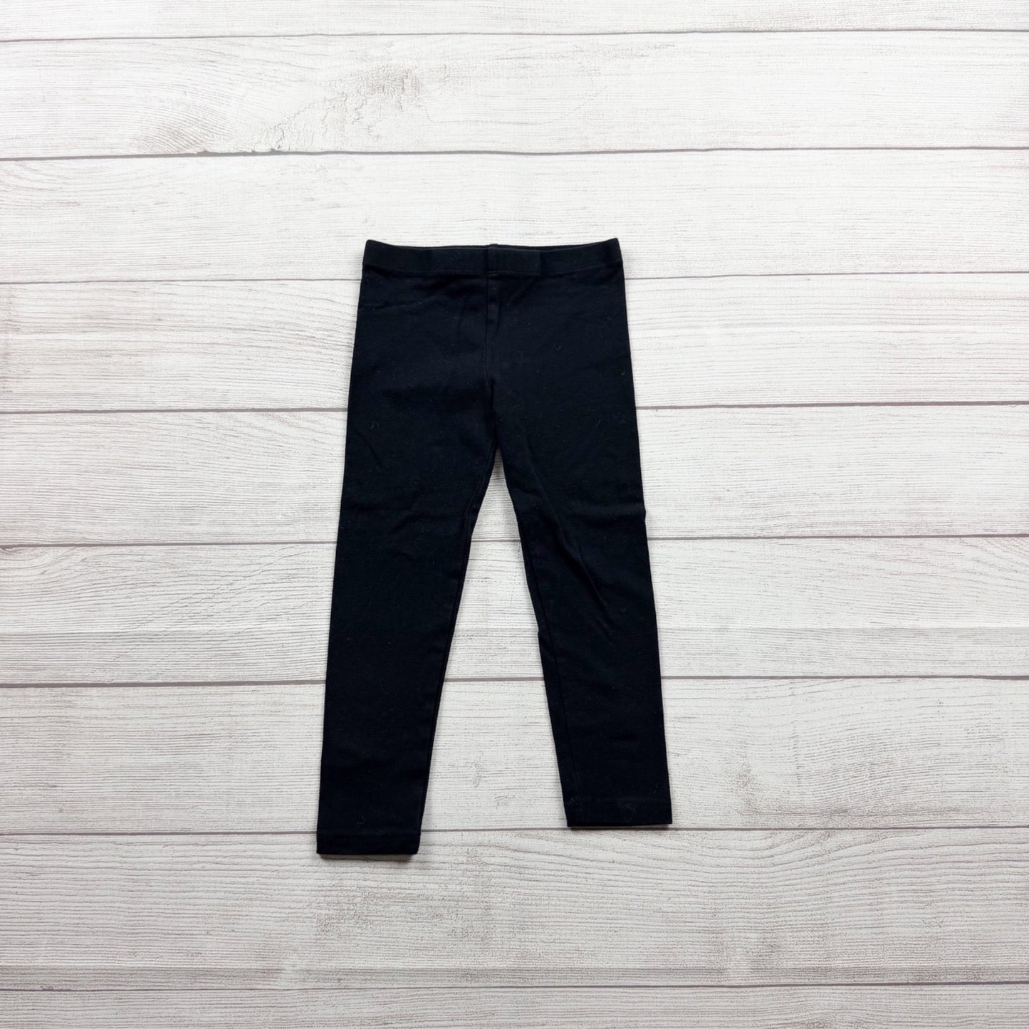 The Children’s Place Black Stretch Leggings Elastic Waist Cotton Blend 4T