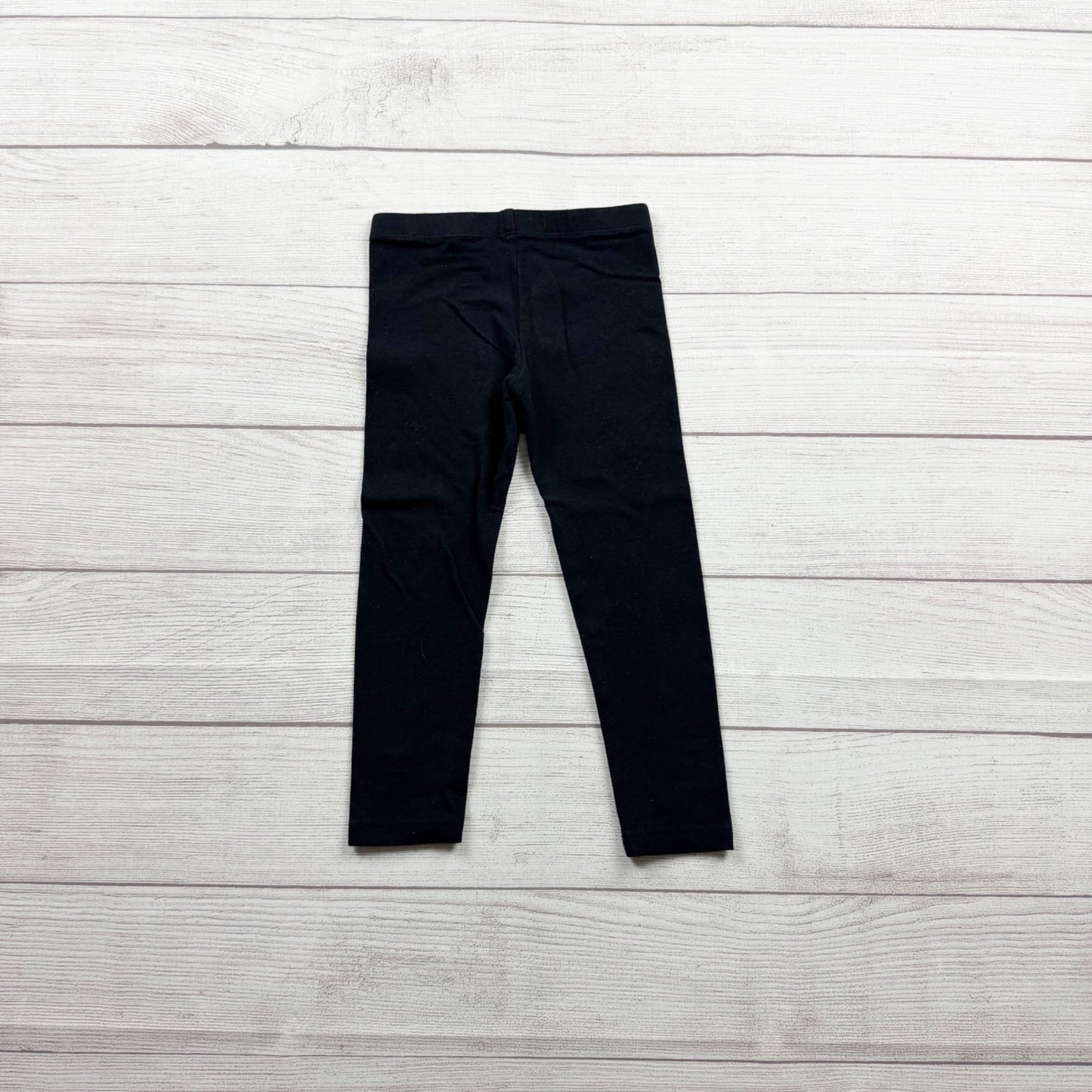 The Children’s Place Black Stretch Leggings Elastic Waist Cotton Blend 4T
