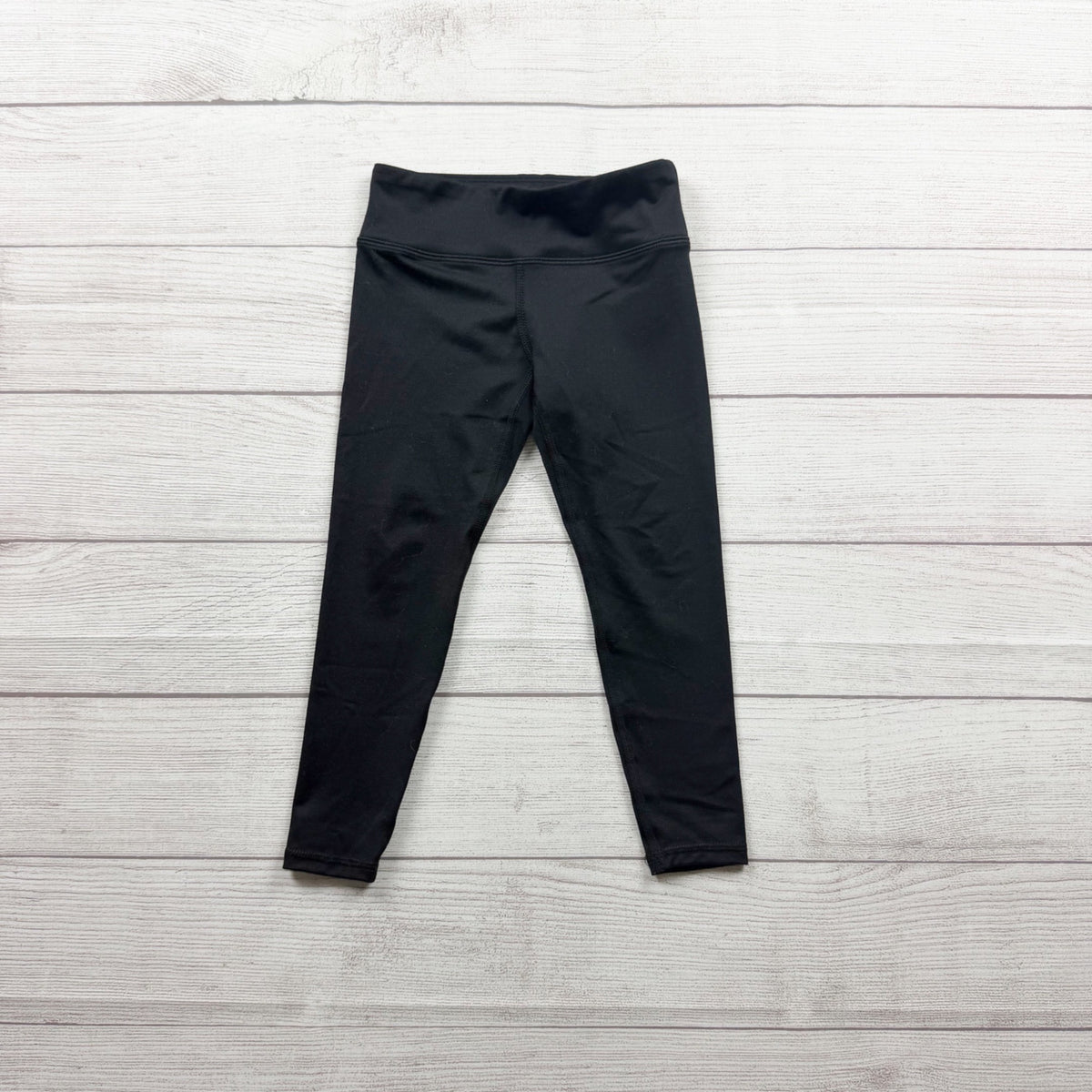 Athletic Works Black High Rise Youth Leggings Recycled Polyester Blend XS 4-5