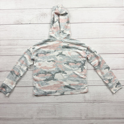Abercrombie Kids Girls Camo Print Hoodie Long Sleeve Top Lightweight 7-8