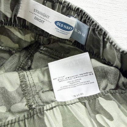 Old Navy Toddler Boys Camo Cargo Pants Straight Pull On 18-24 Months
