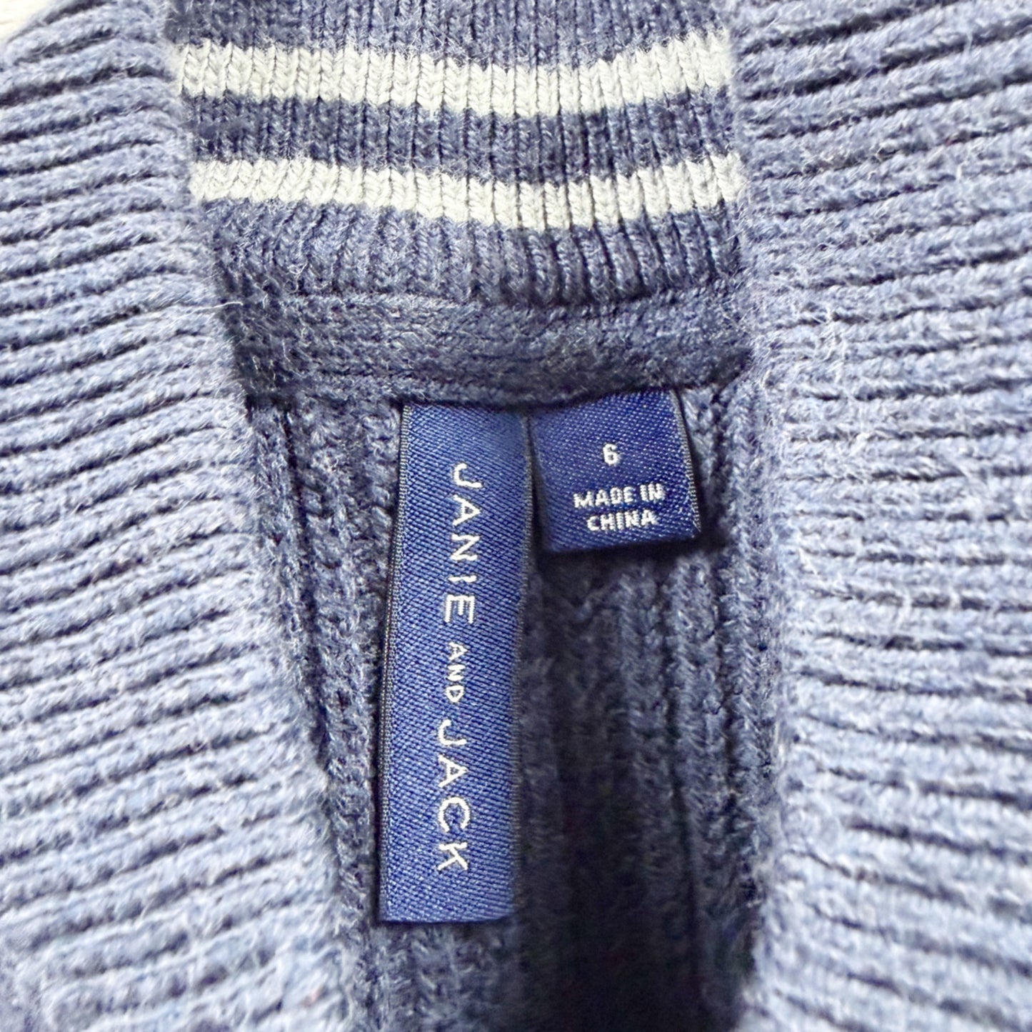 Janie and Jack Boys Ribbed Pullover Sweater Knit Crew Neck 6