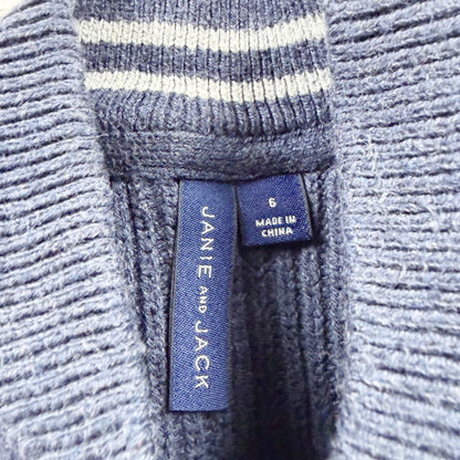 Janie and Jack Boys Ribbed Pullover Sweater Knit Crew Neck 6