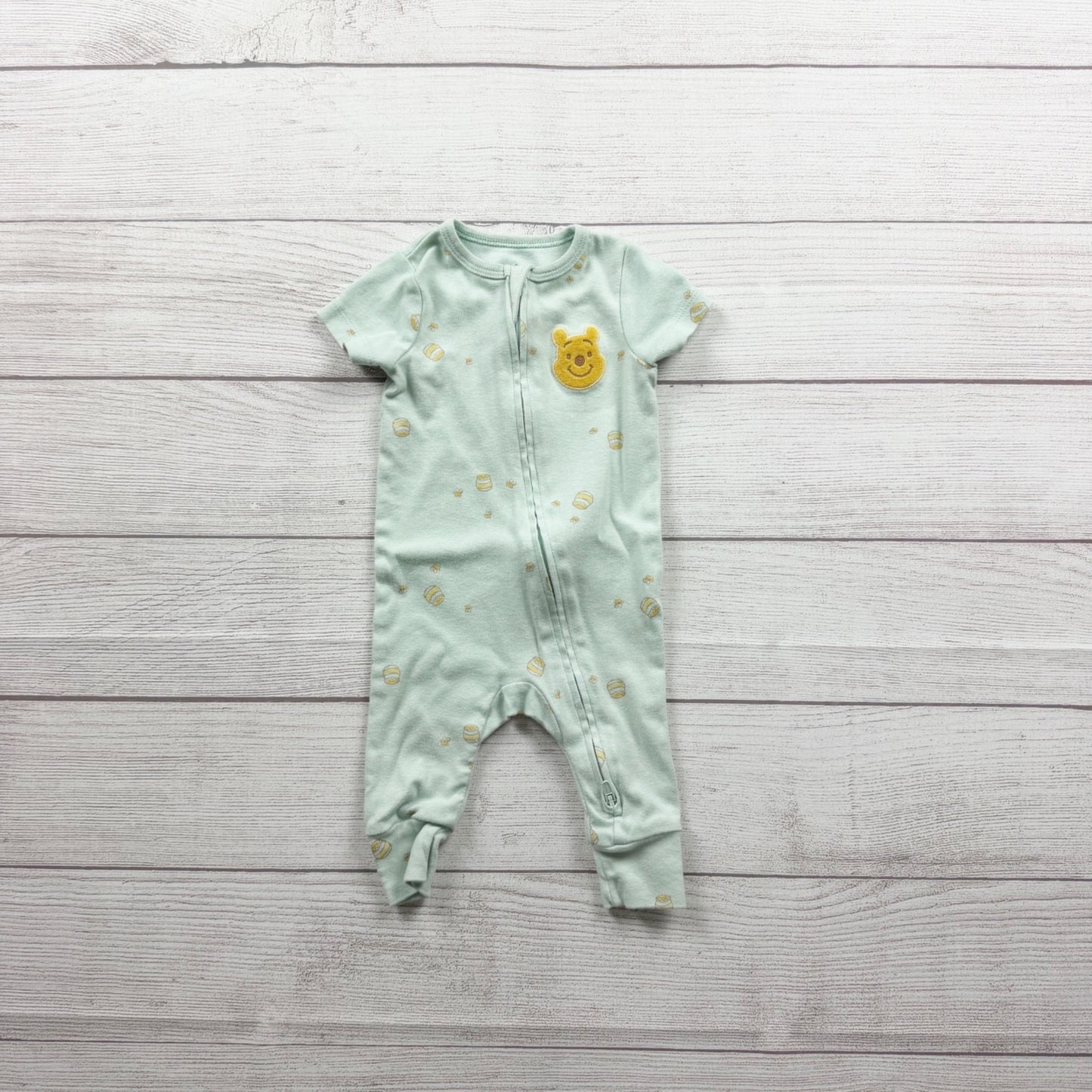 Disney Baby Cloud Island Winnie The Pooh Short Sleeve Romper Cotton 0-3 Months