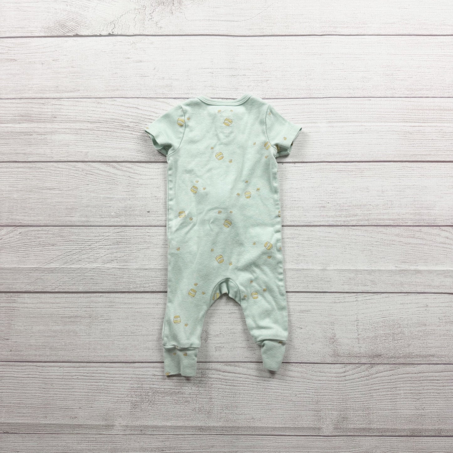 Disney Baby Cloud Island Winnie The Pooh Short Sleeve Romper Cotton 0-3 Months
