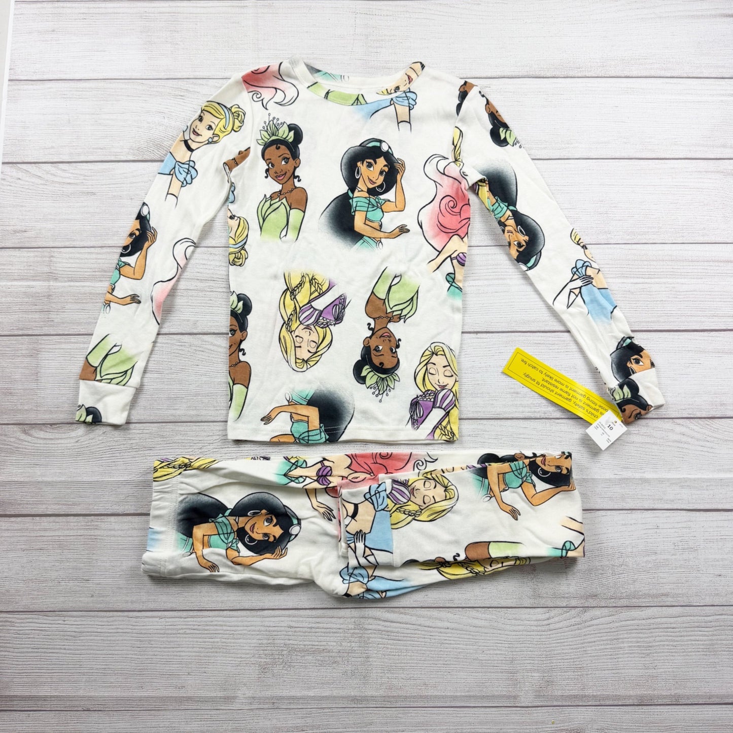 Disney Princess Girls Pajama Set 2-Piece PJs Character NWT 10