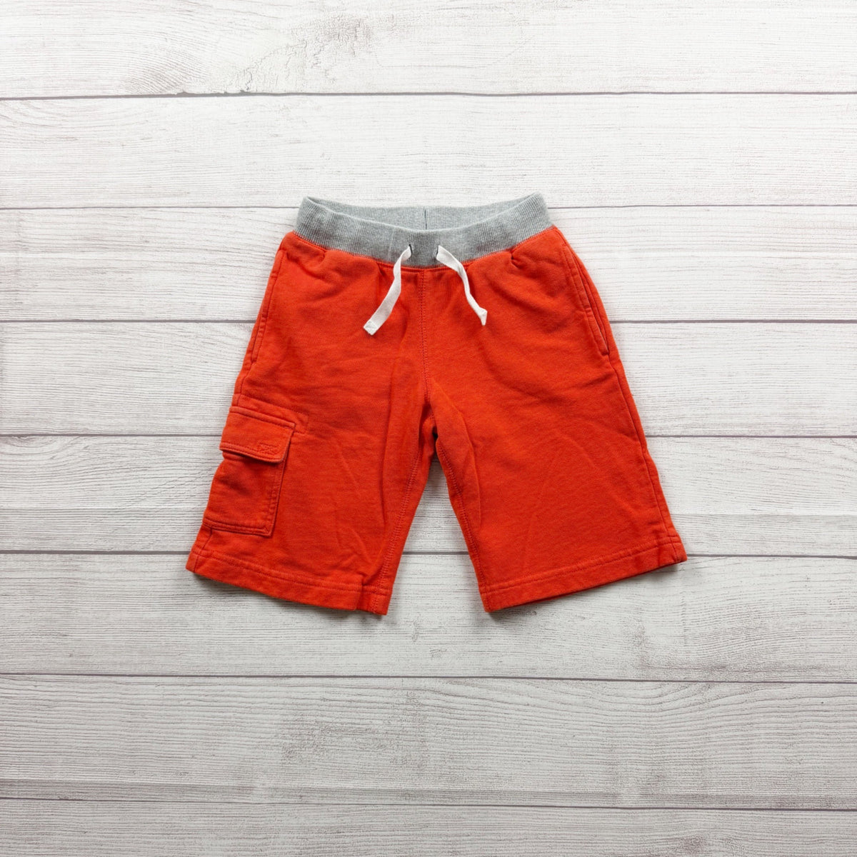 Hanna Andersson Boys Orange Cargo Shorts Drawstring Waist Cotton 110 5