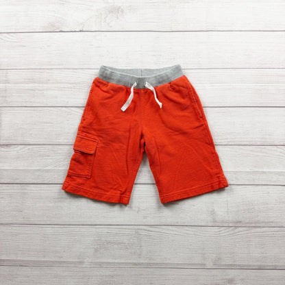 Hanna Andersson Boys Orange Cargo Shorts Drawstring Waist Cotton 110 5