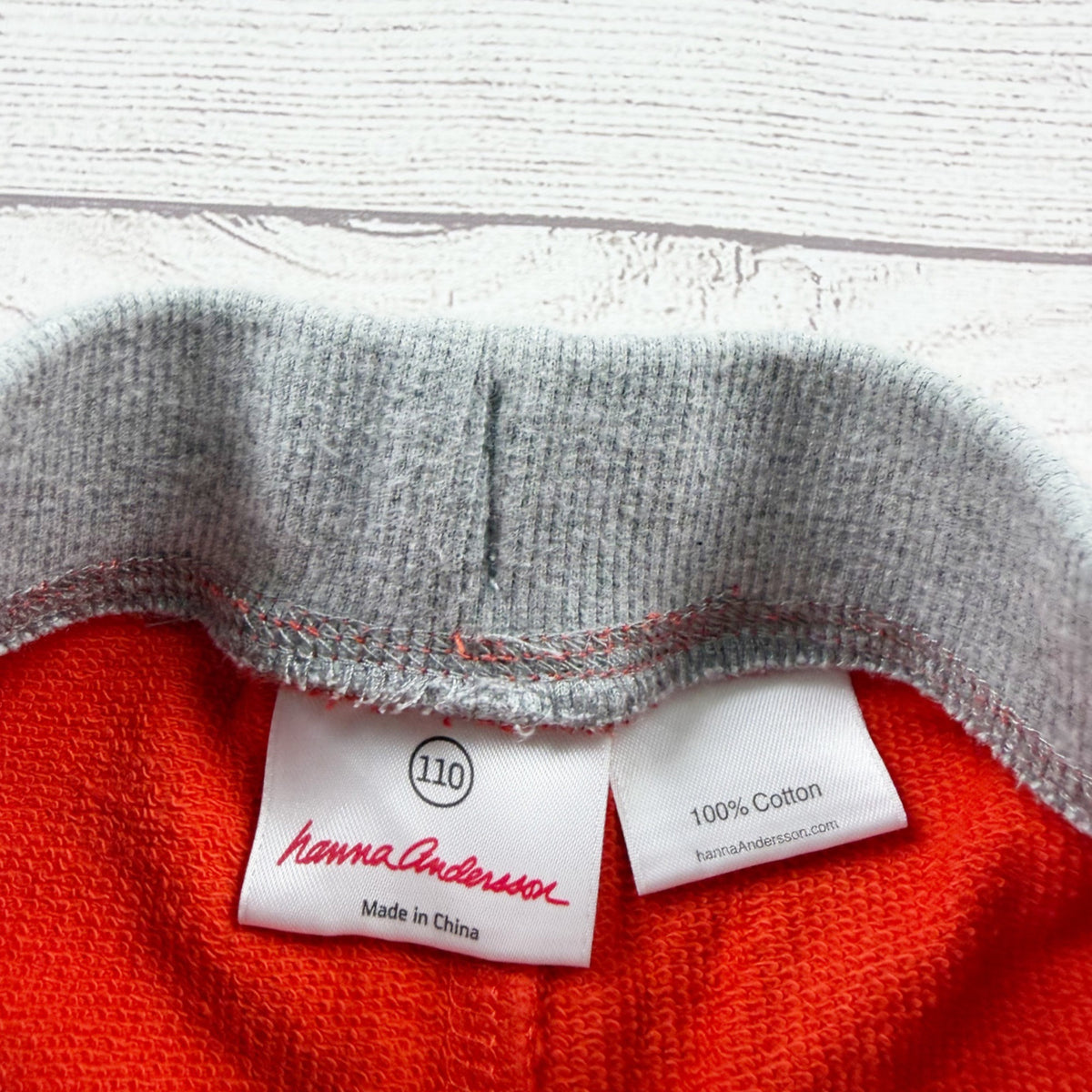 Hanna Andersson Boys Orange Cargo Shorts Drawstring Waist Cotton 110 5