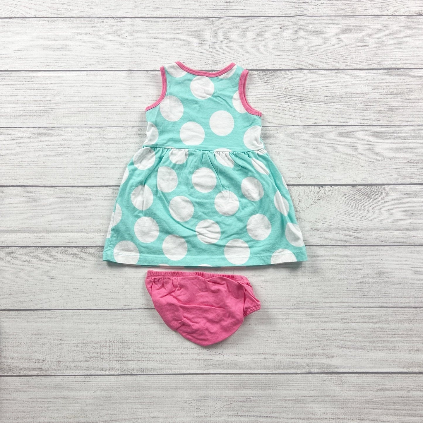 Carter’s Baby Girl Sleeveless Polka Dot Dress Bloomers 12 Months
