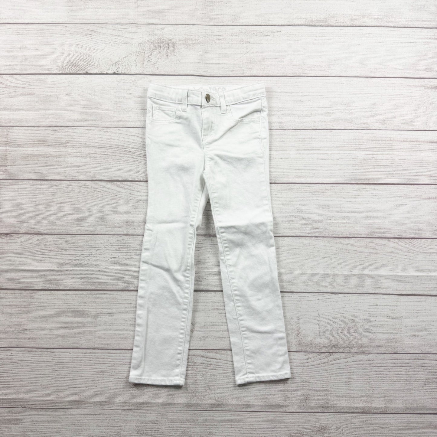 Baby Gap Girls White Mini Skinny Jeans Slim Stretch Denim Pants 5