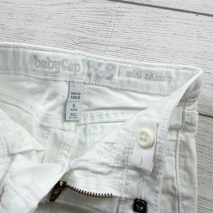 Baby Gap Girls White Mini Skinny Jeans Slim Stretch Denim Pants 5