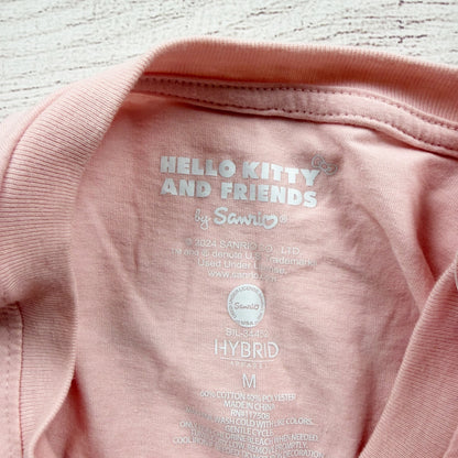 Hello Kitty And Friends Girls Boxy Pink Floral Graphic T-Shirt Hybrid Apparel NWT M