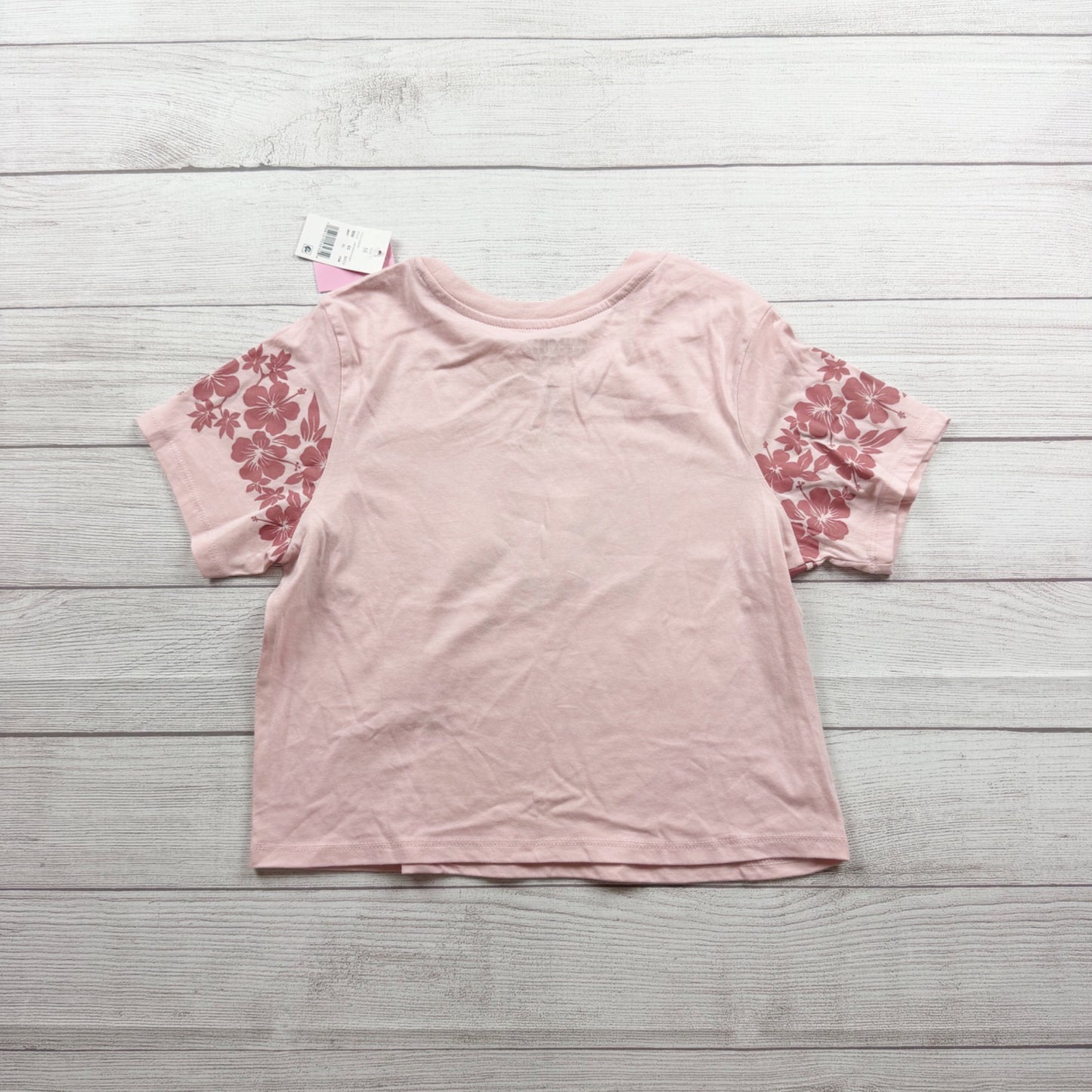 Hello Kitty And Friends Girls Boxy Pink Floral Graphic T-Shirt Hybrid Apparel NWT M