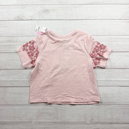 Hello Kitty And Friends Girls Boxy Pink Floral Graphic T-Shirt Hybrid Apparel NWT M
