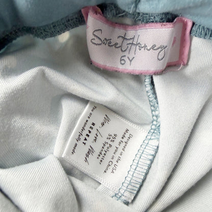 SweetHoney Girls Floral Pajama Set Long Sleeve Polka Dot Pants Cotton Blend 6