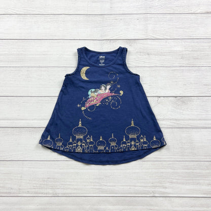 Disney Jumping Beans Girls Tank Dress Aladdin Jasmine Carpet Glitter Graphic 3T