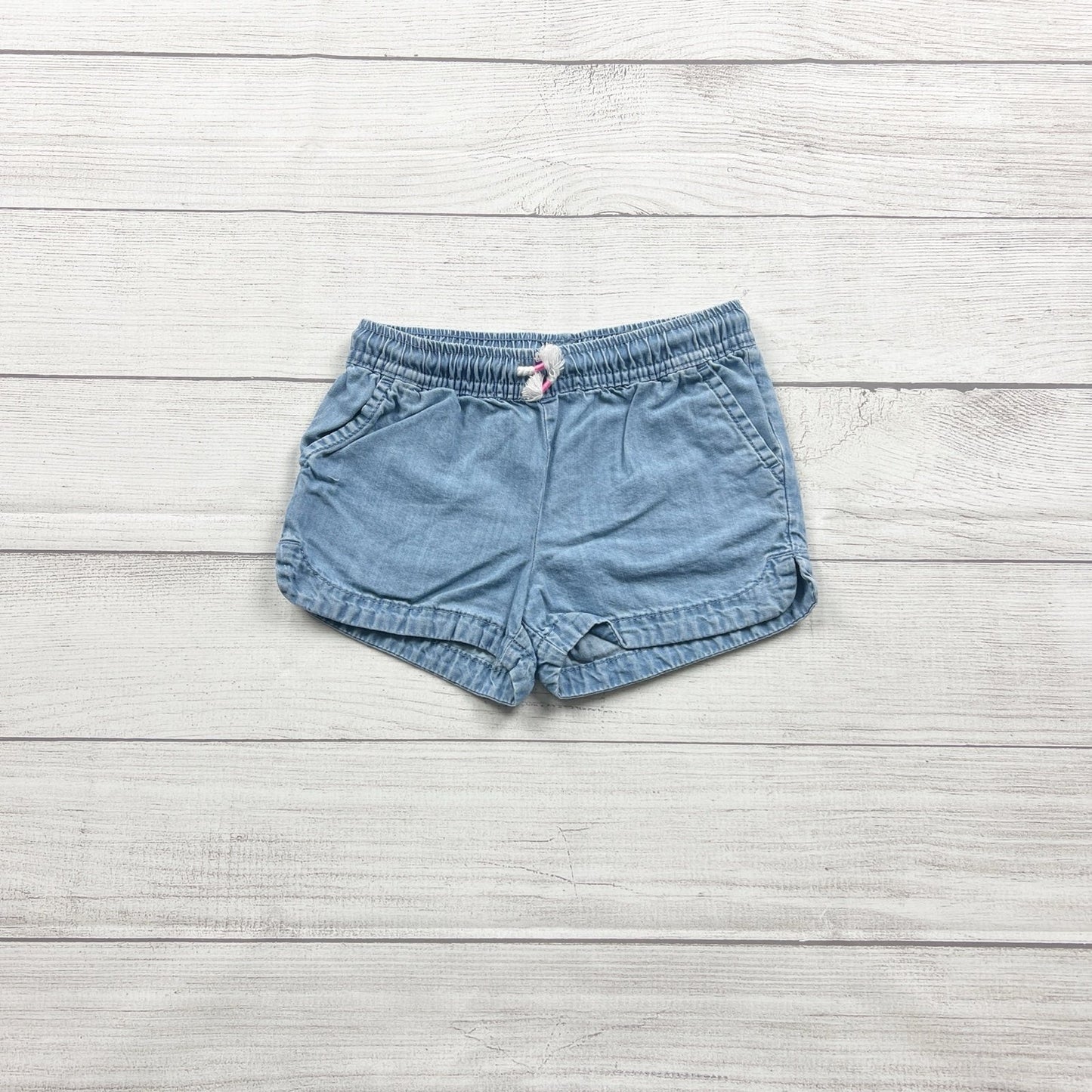Jumping Beans Chambray Shorts Girls Light Pull On Pocket Shorts 5T