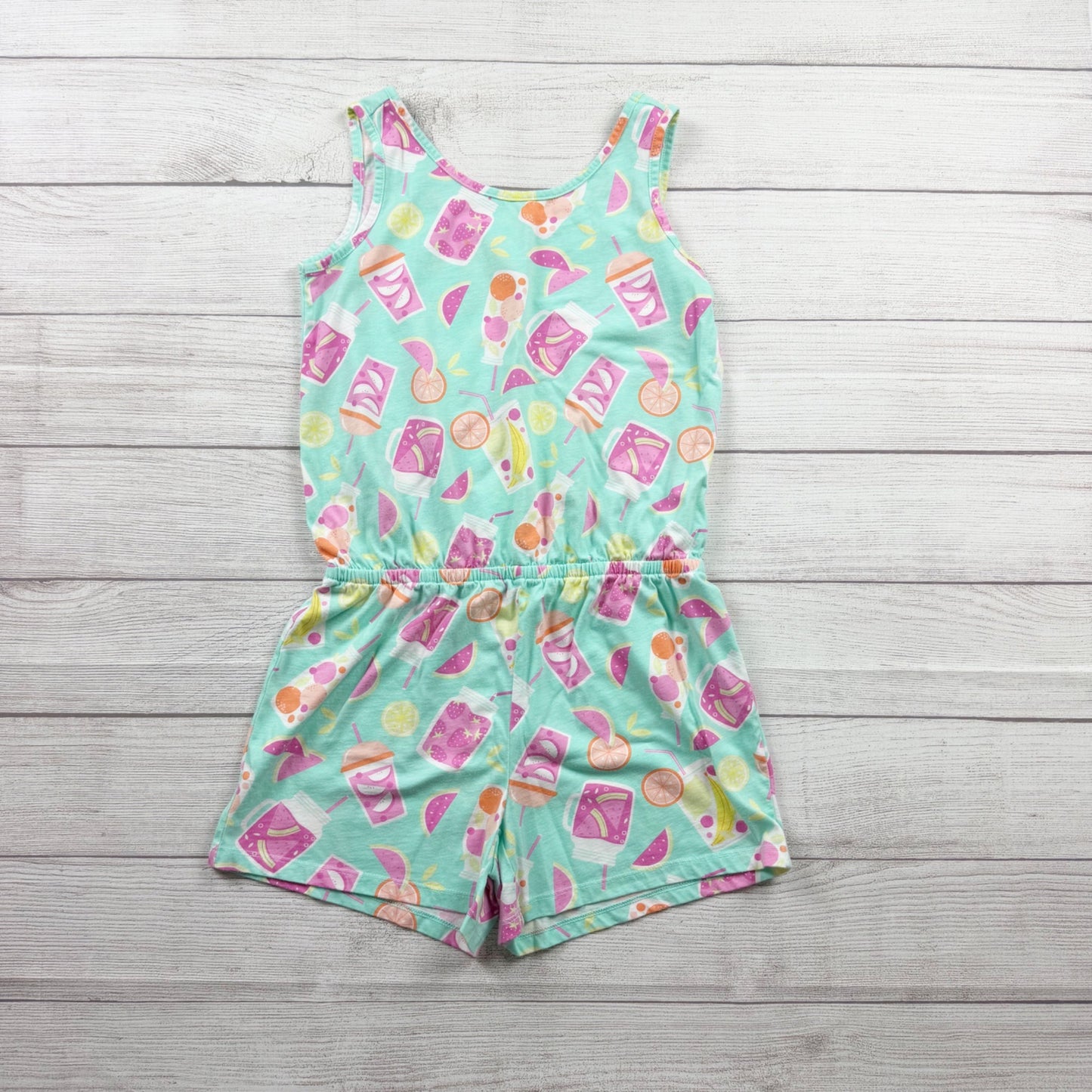 The Children’s Place Girls Romper Summer Treat Print Sleeveless Jumpsuit XL 14