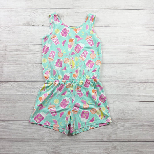 The Children’s Place Girls Romper Summer Treat Print Sleeveless Jumpsuit XL 14